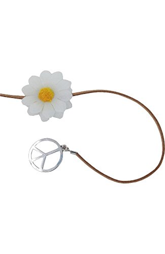 Marco Porta 70s Hippie Flower Power Theme Party Outfit Accessory Hair Leather Band