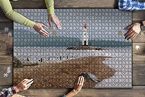 Maritime Province of nova Scotia Lighthouse Waves and Pictures Rompecabezas grandes de 500 piezas para adultos Juguete educativo para adultos Niños Juego de rompecabezas grande Juguetes Regalo-PUZZLE