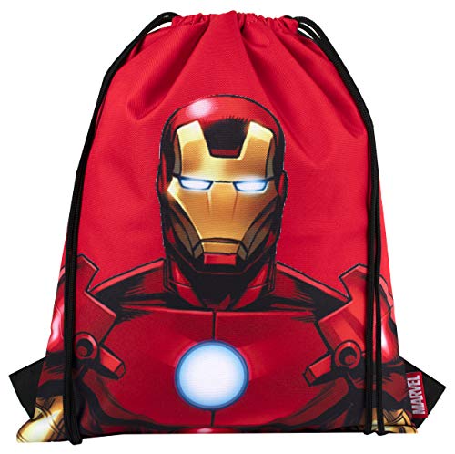 Marvel Comics Sakky Kids Iron Man - Bolsa escolar para niños