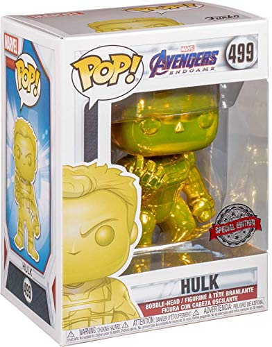 Marvel Funko Pop Avengers Endgame - Gold Chrome Hulk - Bobble-Head