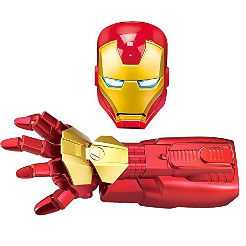 Marvel Iron Man, Juguete Lanzador de Bombas de Agua, Sonido y Luz, Brazo Robótico, Son Los Mejores Regalos para Los Niños (con Máscara) B