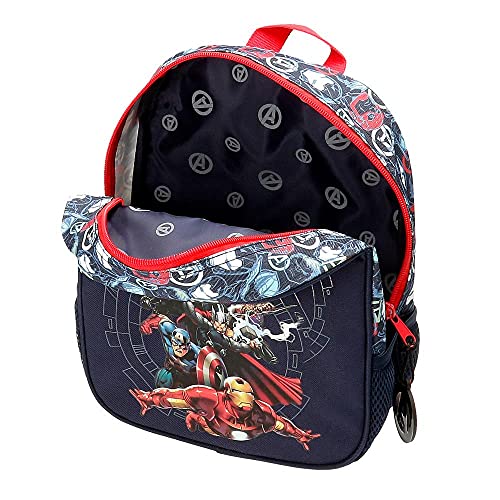 Marvel Los Vengadores Avengers Team Mochila de Paseo pequeña Azul 23x28x10 cms Poliéster 6,44L