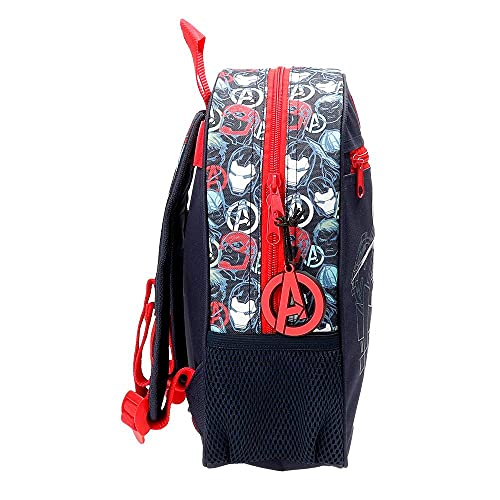 Marvel Los Vengadores Avengers Team Mochila de Paseo pequeña Azul 23x28x10 cms Poliéster 6,44L