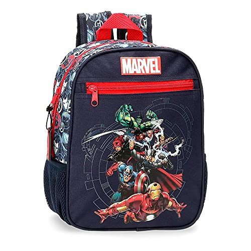 Marvel Los Vengadores Avengers Team Mochila de Paseo pequeña Azul 23x28x10 cms Poliéster 6,44L