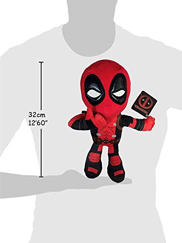 Marvel - Peluche Deadpool Postura Mano Ok 32cm Calidad Super Soft