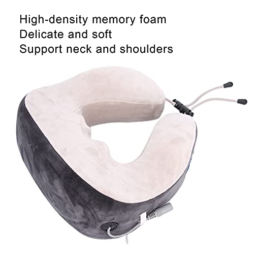 Masajeador Cervical Portátil, 3 Modos de Masaje, Funda Doble Terciopelo, Duración 300 Minutos, Almohada de Masaje Cervical, para Viajes, Coche, Oficina