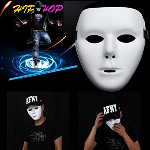 Máscara de Jabbawockeez Fool 's Day Joke Máscara Facial de Juguete Fancy Mysterious Costumes Halloween Ghost Dance Hip-Hop Performances Party Dress Mascarada Ball Máscaras por Ungfu Mall