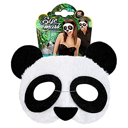 Máscara de ojo de oso panda Widmann 03881, unisex - adulto, negro-blanco, talla única