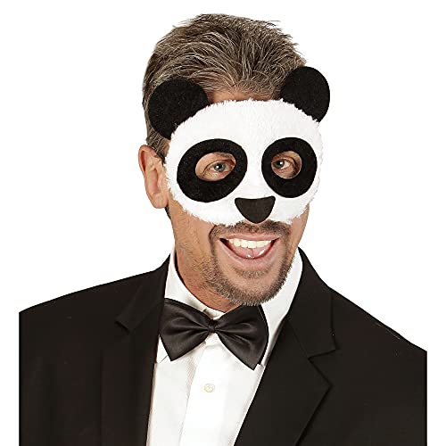 Máscara de ojo de oso panda Widmann 03881, unisex - adulto, negro-blanco, talla única