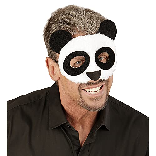 Máscara de ojo de oso panda Widmann 03881, unisex - adulto, negro-blanco, talla única