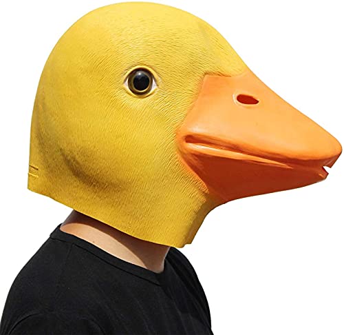 Máscara de Pato Halloween Látex Animal Máscara de Cabeza Completa Reptil Adulto Látex Disfraz de Goma Accesorios de Fiesta de Cosplay Máscara de Cabeza Realista para Disfraz de Carnaval