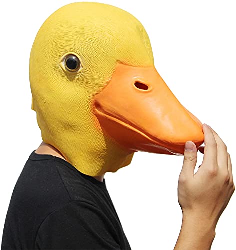 Máscara de Pato Halloween Látex Animal Máscara de Cabeza Completa Reptil Adulto Látex Disfraz de Goma Accesorios de Fiesta de Cosplay Máscara de Cabeza Realista para Disfraz de Carnaval