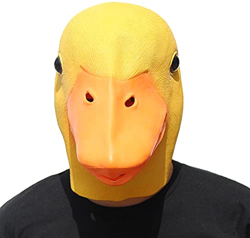 Máscara de Pato Halloween Látex Animal Máscara de Cabeza Completa Reptil Adulto Látex Disfraz de Goma Accesorios de Fiesta de Cosplay Máscara de Cabeza Realista para Disfraz de Carnaval