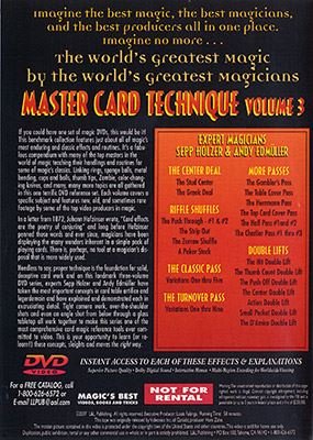 Master Card Technique Volume 3 (Magia Más Grande del Mundo) | DVD | Card Magic