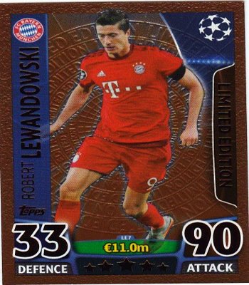 Match Attax Champions League – Robert Lewandowski Bronce Limitado Edition Cartas (LE7)