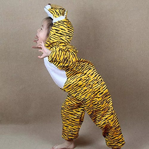 Matissa Niños Disfraces de Animales Niños Niñas Unisex Disfraces Cosplay Niños Onesie (Tigre, XL (para niños de 120 a 140 cm de Altura))