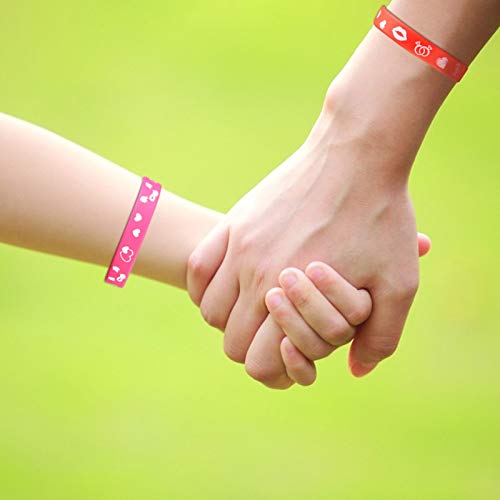 Matogle 36pcs Pulsera de Silicona Personalizada Pulsera de Silicona de Moda para el Día de San Valentín Pulsera de Silicona de Colores para Baloncesto Regalo de Cumpleaños para Niños y Niñas