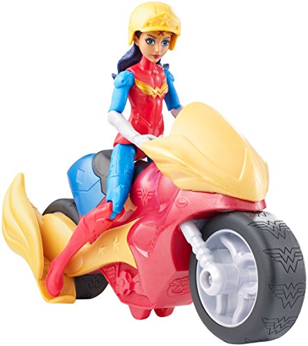 Mattel- Figura Acc+VEHIC Super Hero G. SURT DC Girls Muñecos cabezones (MATDVG72)