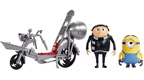 Mattel Minions Despicable Me/Minions Figuras traviesas y revoltosas, GRU/Bike, Color, 10 cm (GMF15)