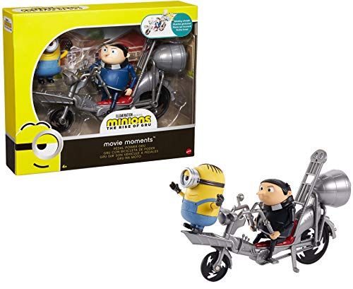 Mattel Minions Despicable Me/Minions Figuras traviesas y revoltosas, GRU/Bike, Color, 10 cm (GMF15)