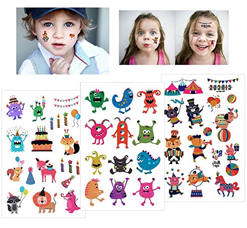 Mattelsen Tatuajes Temporales Niños Niñas Animales Unicornio 240pcs Hojas Tatuaje Falso Pegatinas Dibujos Animados para Infantiles de Cumpleaños Regalo