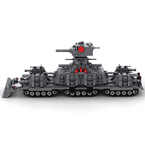 MBKE 1211 piezas URSS KV-44 Superheavy Military Tank Building Kit de construcción de tanques militares para niños y adultos, bloque de construcción compatible con Lego