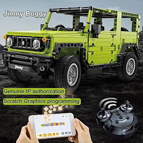 MBKE CaDA C51201W Technic Off Road Modelo, escala 1: 12 579pcs 2.4G 4CH RC/APP Contronl todoterreno SUV vehículo para Suzuki Jimny , bloques de construcción compatibles con Lego Technic