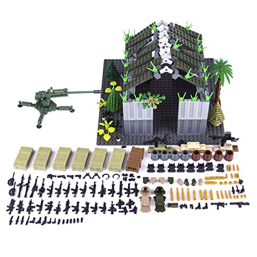 Mecotecn 598 Piezas Bloques de Construcción Militares con Custom Armas para Figuras de Soldados, Mini Figuras - Compatible con Lego