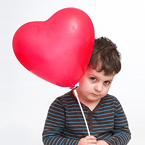 Meersee Globos de Corazón Rojo 100 Globos de Latex con Forma de Corazon con Bomba y 6 Cinta Corazón Globos para Fiesta de Cumpleaños (corazón)