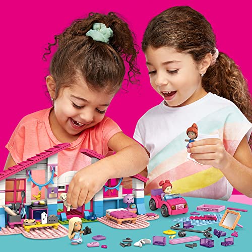 Mega Construx Barbie Multipack Casa de Malibú con otros set de juego con muñecas con bloques de construcción y accesorios de juguete (Mattel HBF32)