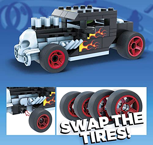 Mega Construx Monster Trucks Bone Shaker Coche de juguete de bloques de construcción, incluye figura, para niños +5 años (Mattel GVM27)