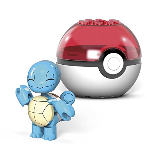 MEGA Construx Pokémon Pokeball Squirtle, figura de bloques de construcción, juguete para niños +6 años (Mattel GVK63)