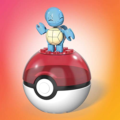 MEGA Construx Pokémon Pokeball Squirtle, figura de bloques de construcción, juguete para niños +6 años (Mattel GVK63)