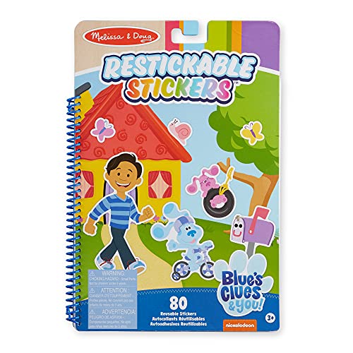 Melissa & Doug | Blue's Clues & You! | Bloc de Stickers Reutilizables | Los Lugares que Blue Ama