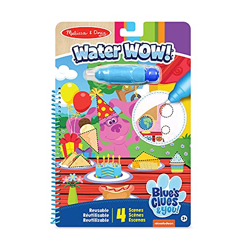 Melissa & Doug | Blues Clues & You! | Water Wow! - Bloc de Actividades de Viaje Revela-con-Agua de las Formas