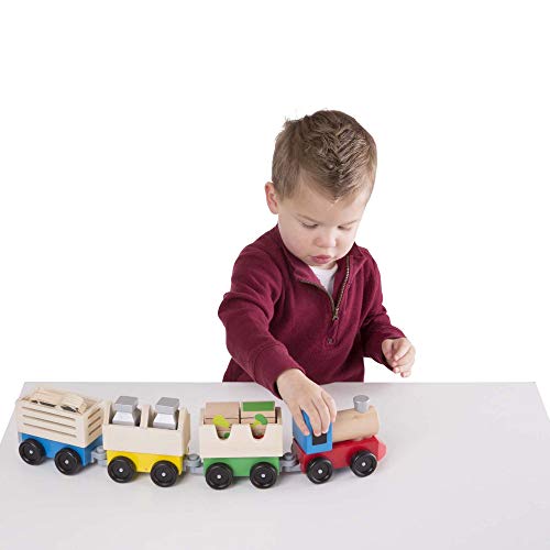 Melissa & Doug- Farm Juquete Tren de Madera, Multicolor (4545) , color/modelo surtido