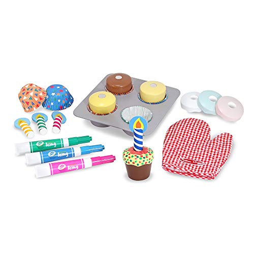 Melissa & Doug - Juego de pastelitos de Madera para Hornear y Decorar (14019)