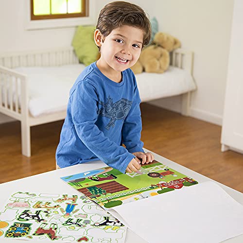 Melissa & Doug | Pack de 3 | Cuadernos de Pegatinas Reutilizables - Mi Ciudad Hábitats y Vehículos