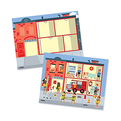 Melissa & Doug | Pack de 3 | Cuadernos de Pegatinas Reutilizables - Mi Ciudad Hábitats y Vehículos