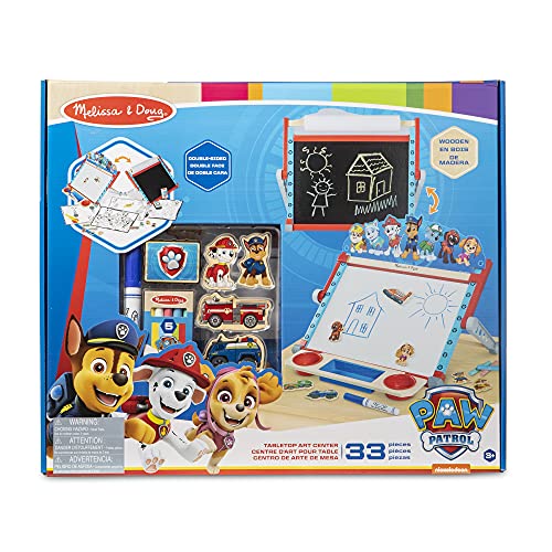 Melissa & Doug Paw Patrol, Centro de Arte de Mesa de Madera Patrulla Canina, Multicolor, 3+ Años