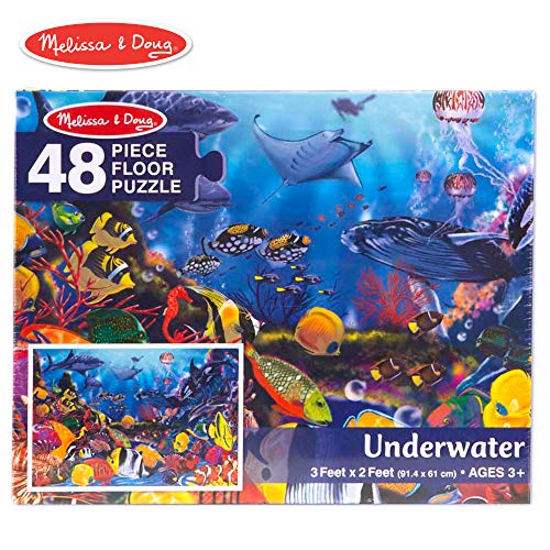 Melissa & Doug- Underwater Floor Puzzle Rompecabezas de Piso Bajo el Agua, Multicolor (427)