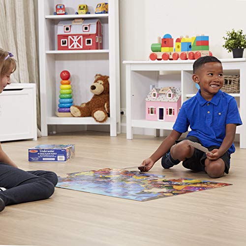 Melissa & Doug- Underwater Floor Puzzle Rompecabezas de Piso Bajo el Agua, Multicolor (427)