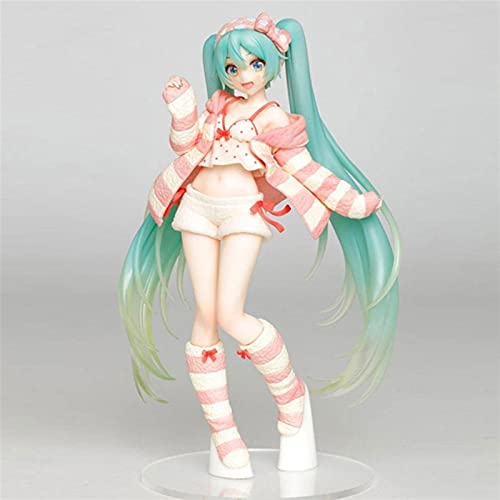 MENGLING Anime Modelo Hatsune Miku Room Wear Figura de acción CLORURO DE POLIVINILO Doll Toy Decoration Boxed Boxed Boys and Girls Ornaments Mano para Hacer (Color : Box, Size : 18cm)