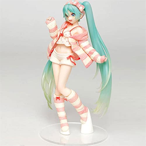 MENGLING Anime Modelo Hatsune Miku Room Wear Figura de acción CLORURO DE POLIVINILO Doll Toy Decoration Boxed Boxed Boys and Girls Ornaments Mano para Hacer (Color : Box, Size : 18cm)