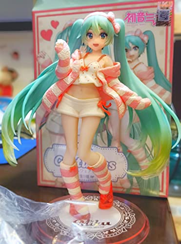 MENGLING Anime Modelo Hatsune Miku Room Wear Figura de acción CLORURO DE POLIVINILO Doll Toy Decoration Boxed Boxed Boys and Girls Ornaments Mano para Hacer (Color : Box, Size : 18cm)