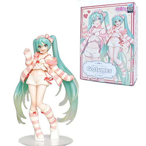 MENGLING Anime Modelo Hatsune Miku Room Wear Figura de acción CLORURO DE POLIVINILO Doll Toy Decoration Boxed Boxed Boys and Girls Ornaments Mano para Hacer (Color : Box, Size : 18cm)