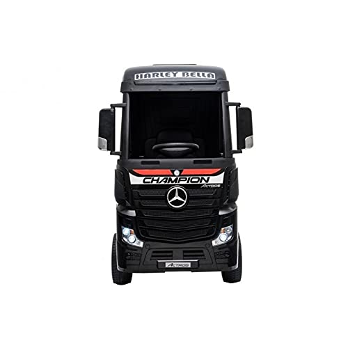 Mercedes Actros 12v - Negro- camión eléctrico para niños y niñas con Mando para Padres et batería 12v