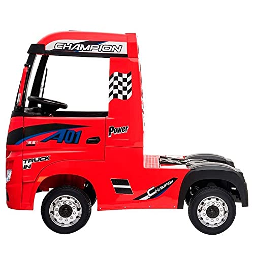 Mercedes Actros 12v - Rojo -Camión eléctrico Mercedes Actros 12v para niños con 4 Motores y Mando para Padres.