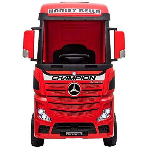 Mercedes Actros 12v - Rojo -Camión eléctrico Mercedes Actros 12v para niños con 4 Motores y Mando para Padres.