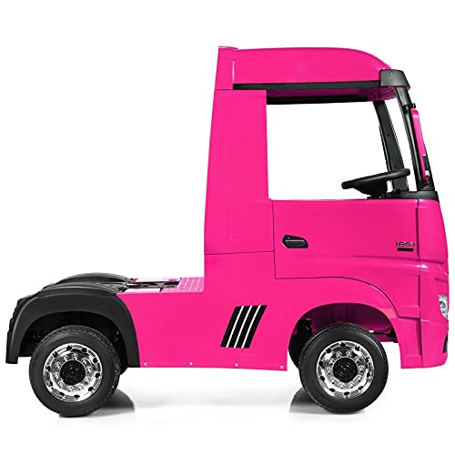 Mercedes Actros 12v - Rosa - Camión eléctrico para niños y niñas con batería 12v y Mando para Padres